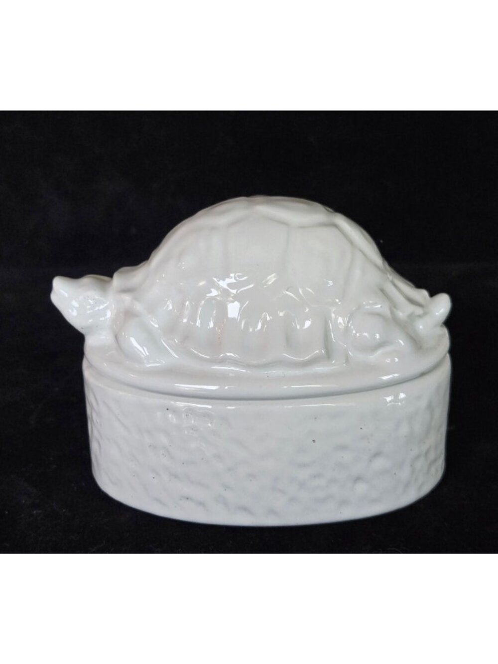 Vintage Turtle-Shaped Trinket Box With Textured Base by Bellini, made in Italy